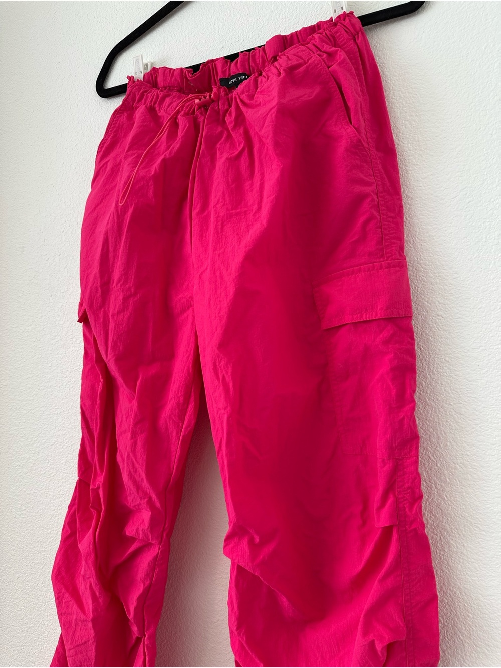 Love Tree Hot Pink Cargo Track Pants - Picture 2 of 6